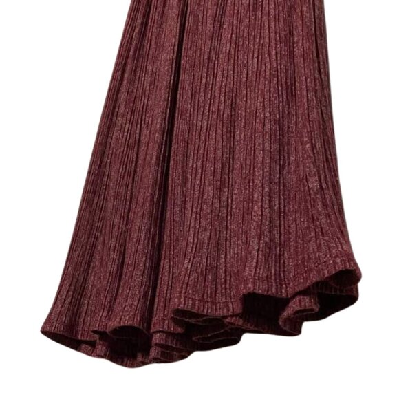 Pleione Long Pleated Flattering Midi Skirt Pull On Elastic Waist - Picture 5 of 12